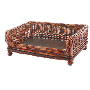 柳编狗窝狗床藤编宠物窝泰迪金毛大型犬窝可拆洗春夏秋冬四季通用