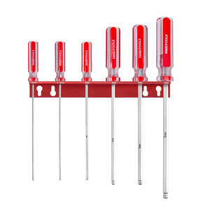 球头内六角螺丝刀2 2.5 3 4 5 6mm单个彩条直柄水晶六角扳手改锥