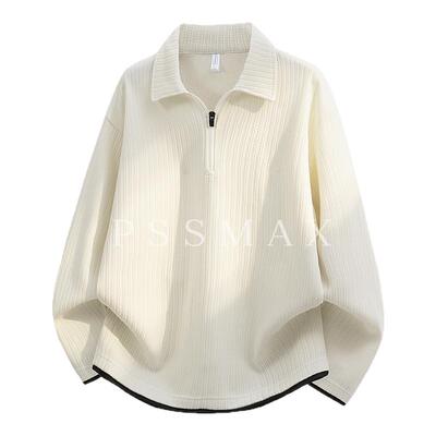 PSSMAX秋季新款半拉链POLO卫衣男