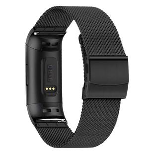适用Fitbit charge6/5智能手环米兰尼斯金属表带charge3商务男女手环替换配件charge4创意腕带金属个性手表链