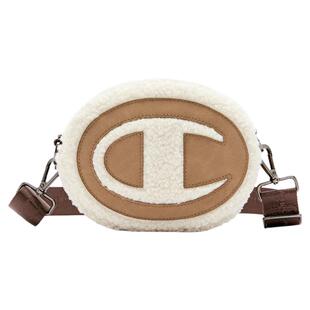 Champion冠军官方斜挎包冬季仿羊羔绒仿麂皮圆饼包小个子包包女