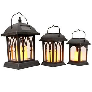 太阳能灯庭院吊灯挂灯风灯太阳能灯笼花园情境烛台灯葡萄架装饰灯