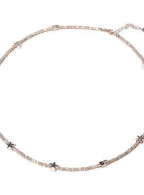 精致碎银子五角星项链
