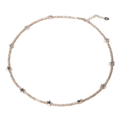 精致碎银子五角星项链