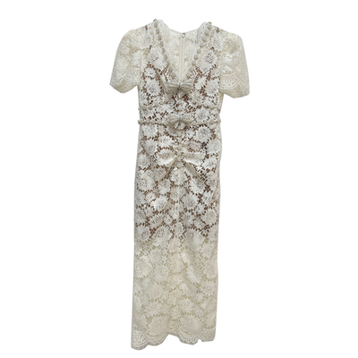 高级感法式复古宫廷风蕾丝连衣裙