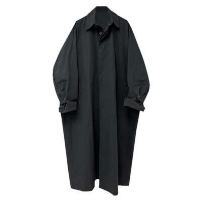 碧舍休闲春秋长款风衣宽松版型