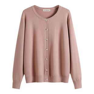 2023新款妈妈针织开衫女春秋季圆领长袖宽松大码女装外搭薄款外套