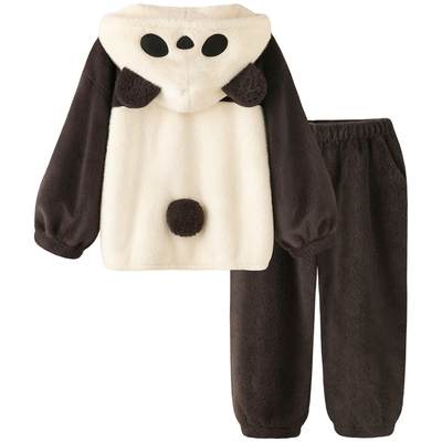 Pinksea【熊猫】珊瑚绒睡衣女款