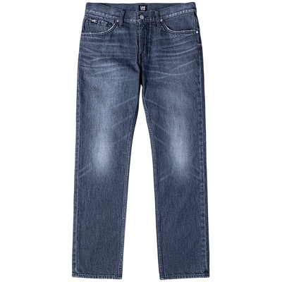 【张凌赫代言】Lee25秋冬新品723修身中腰直筒复古深蓝色男牛仔裤