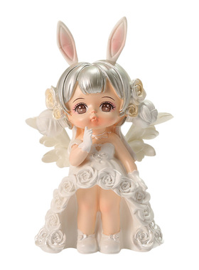 白月星河安妮卡通装饰摆件