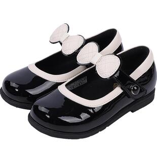江博士奥莱特卖童鞋秋季新款公主女童单鞋宝宝礼仪鞋黑色皮鞋
