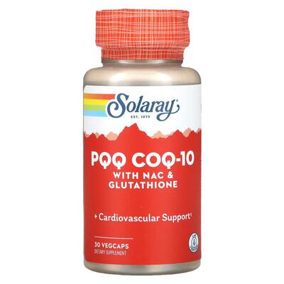 Solaray线粒体PQQ辅酶Q10添加乙酰半胱氨酸谷胱甘肽复合胶囊