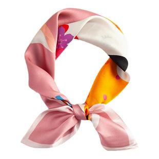 宝宝丝巾系脖春夏新款杭州丝绸儿童款小方巾可爱防风护颈丝绸围巾