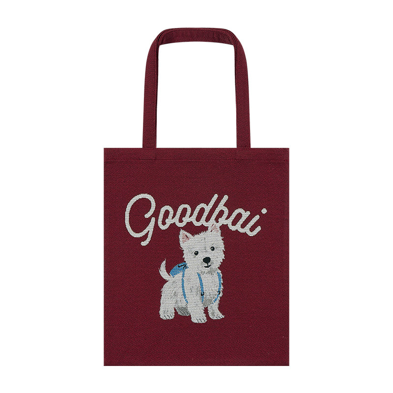 GOODBAI logo 西高地 腊肠狗狗休闲通勤帆布袋