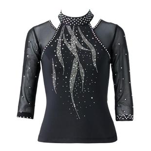 朵俏拉丁舞服新款上衣舞蹈服专业摩登舞练功服高级演出服跳舞衣服