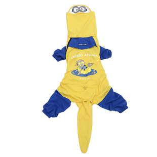 Hoopet x 小黄人联名 大狗防水金毛中大型犬宠物衣服狗狗四脚雨衣