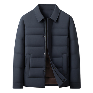 [85%蓬松鹅绒]梦特娇男士羽绒服25冬季衬衫式夹克保暖外套防泼水J