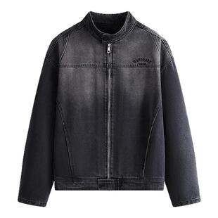 NAVIGARE意大利小帆船宽松水洗牛仔夹克衫男春季新款休闲渐变外套