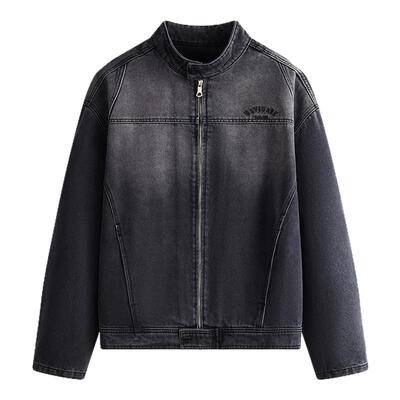 NAVIGARE意大利小帆船宽松水洗牛仔夹克衫男春季新款休闲渐变外套