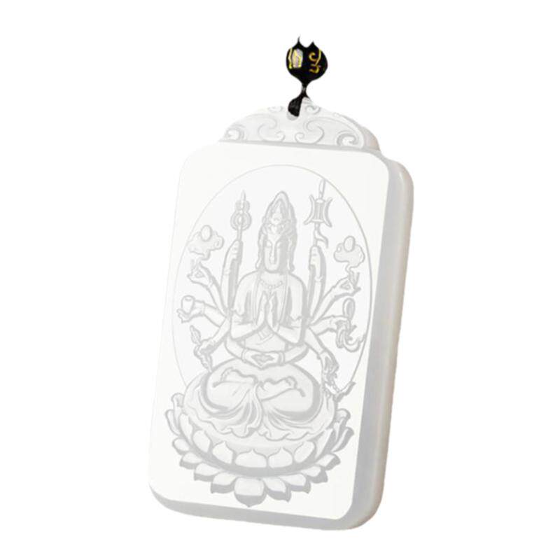 和田玉羊脂白玉生肖守护神吊坠新