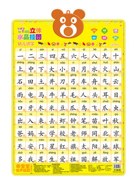 幼儿识字早教挂图2-6岁高品质