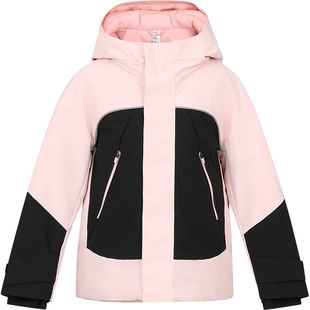 本来BENLAI男童拼色连帽羽绒服新款儿童户外保暖羽绒外套