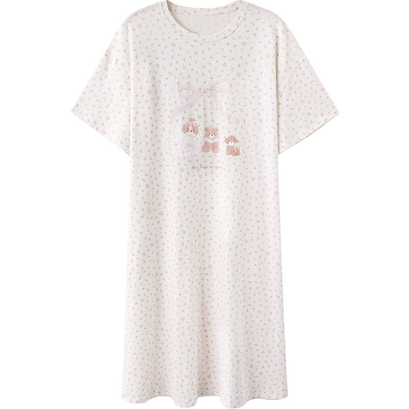 马克公主软萌碎花睡裙女夏季纯棉
