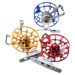 全金属前打轮带泄力倍速轮子超轻谷麦轮风火轮手竿传统绕鱼线冰钓