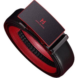 海澜之家皮带男士真皮属马本命年礼物结婚红色腰带送爸爸男友裤带