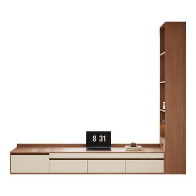 莫干山飘窗柜书桌书柜一体高级感