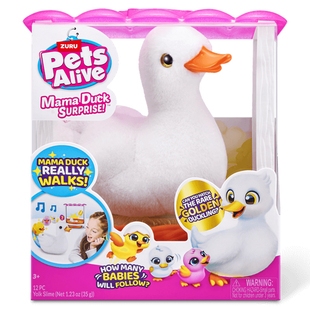 zuru佩特宠物超萌嘛嘛鸭仿真电动会叫行走可爱孵小鸭宝宝毛绒玩具
