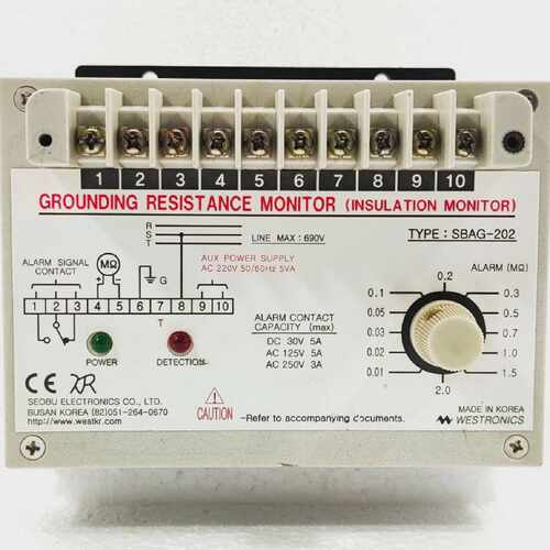 WESTRONICS SBAG-202 GROUNDING RESISTANCE MONITOR (INSULATION