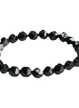时尚钻切黑曜石手链饰品