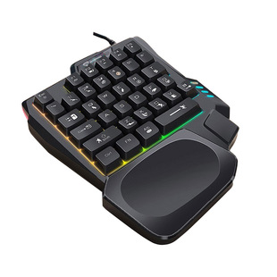 静音单手键盘游戏鼠标有线外接电竞吃鸡专用左手手机电脑外设发光