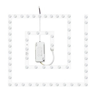 吸顶灯替换光源led灯芯方形蚊香灯板三色变光灯盘磁吸灯片护眼36W