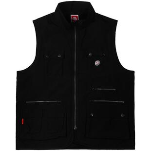 Kappa卡帕背靠背2026春夏马甲男工装多口袋运动背心梭织开衫上衣