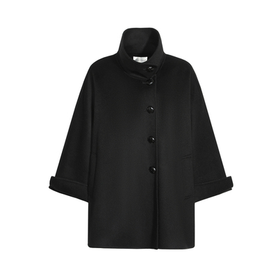 斗篷羊毛大衣中长款双面羊绒外套