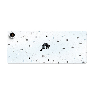 苏雅黑猫加热鼠标垫超大发热暖桌垫女生高颜值办公室桌面加热桌垫左侧开关冬天电脑键盘垫子3C认证电热