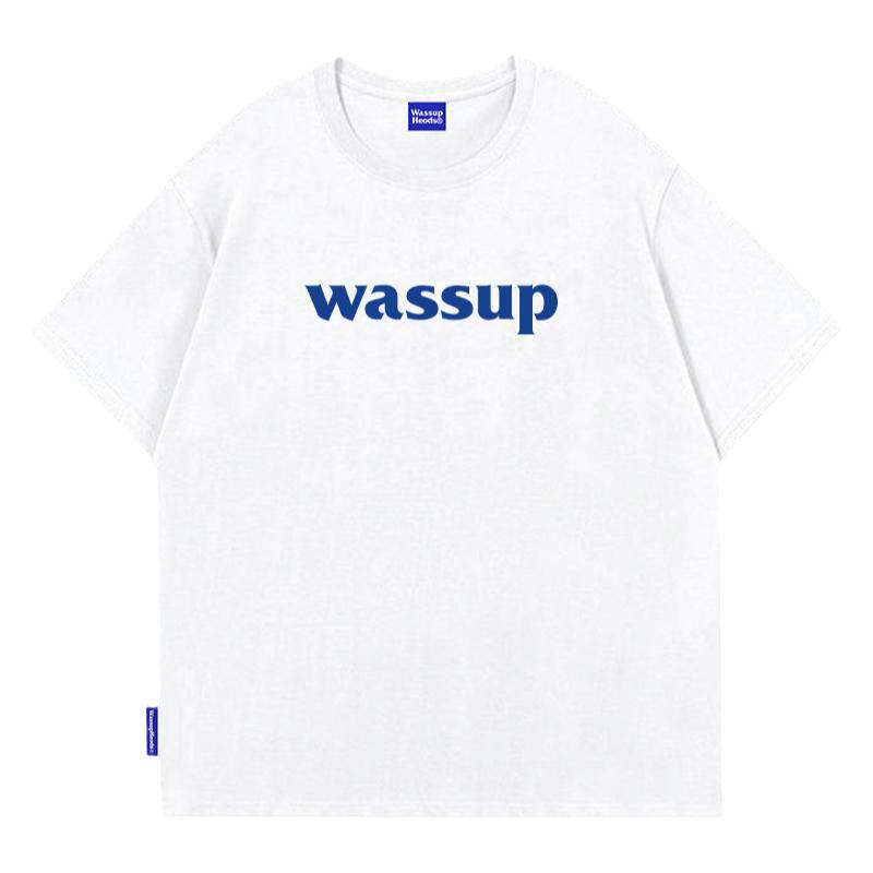 WASSUP潮牌正品纯棉字母短袖男