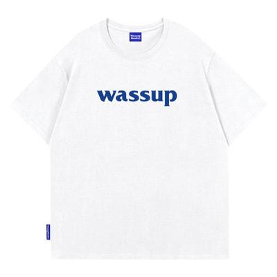 WASSUP潮牌正品纯棉字母短袖男