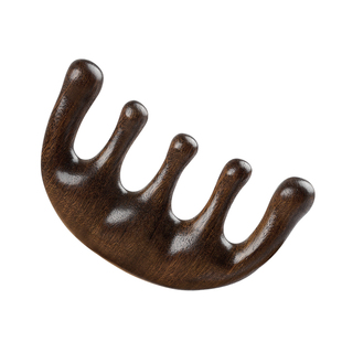 头部经络疏通神器头皮按摩梳子女士专用金丝檀木梳五齿五爪小梳子