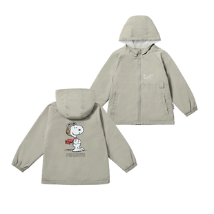【加绒风衣】happynocnoc男女童防风防雨防污连帽外套摇粒绒内胆