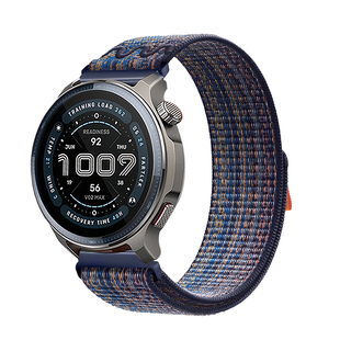 适用Amazfit华米手表带Balance2/T-Rex3 Pro尼龙编织回环腕带active2/GTR4跃我智能运动手表Bip5男女替换带