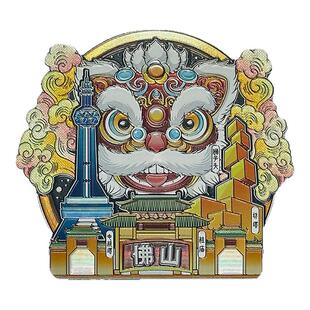 广东阳江海陵岛冰箱贴铝箔款旅游城市景点磁性贴立体冰箱装饰磁贴