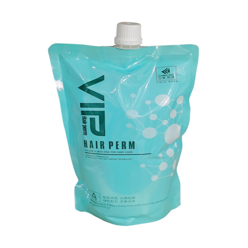 三荣vip智能烫热烫陶瓷烫垂度直发烫发膏900ml专用烫发水拉直膏
