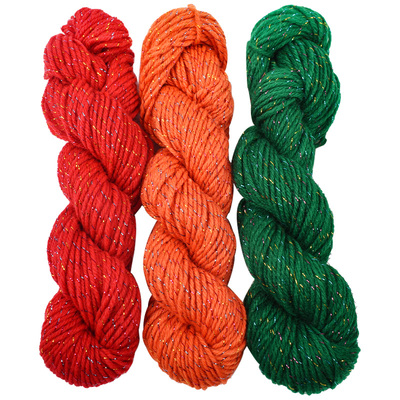 金丝晴纶毛线中粗线打腈纶勾拖鞋