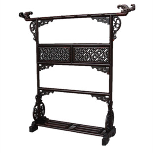 红木毛笔架笔挂 实木质大号红酸枝毛笔架子笔挂笔搁 文房书法用品