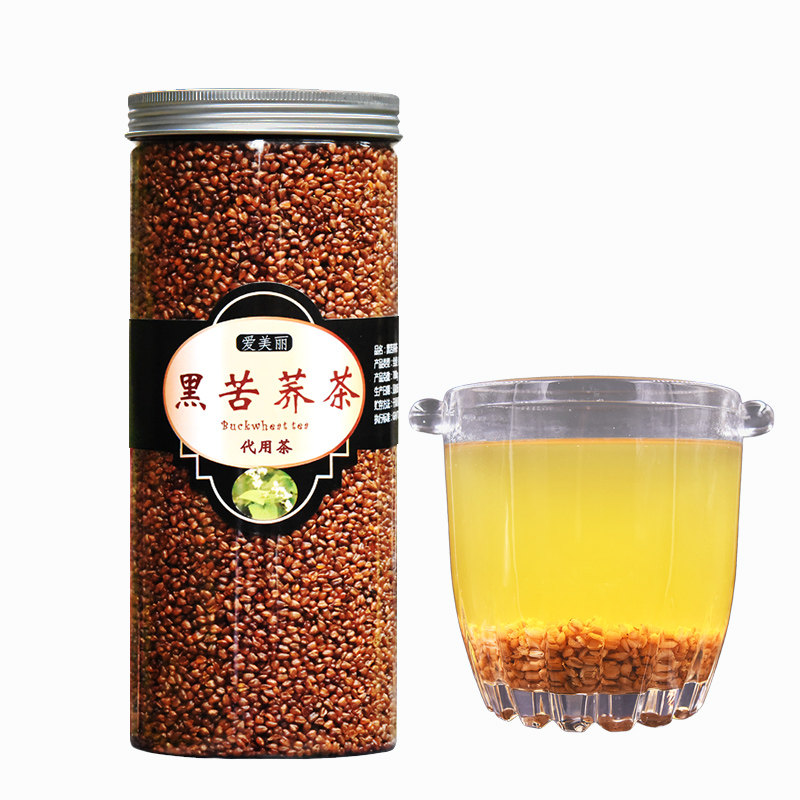 四川黑苦荞茶浓香型正宗大凉山苦荞茶罐装非特级黑珍珠全胚荞麦茶