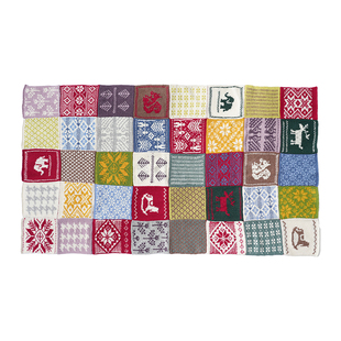 回归线 寄闲悸动提花毯子diy手工编织毛线毯子羊毛材料包送教程