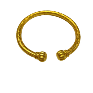 黄金包银手镯女国金时尚款镶钻编织麦穗手镯可选圈口轻奢国潮风